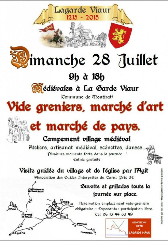 Marché d'Art à Lagarde Viaur Dimanche 27 Juillet 2014
